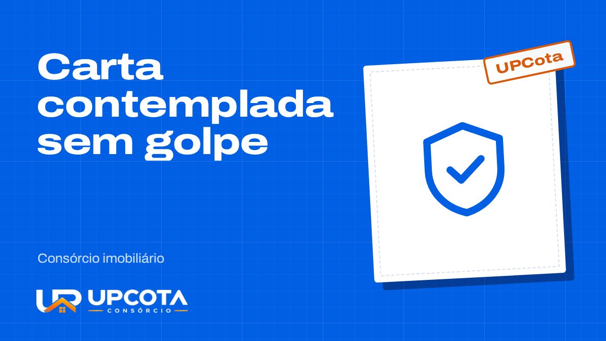 Ilustração de escudo com o texto Carta contemplada sem golpe