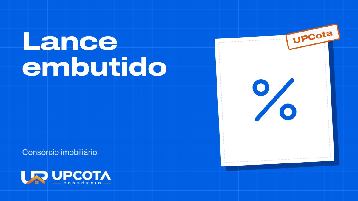Ilustração de porcentagem com o texto Lance embutido